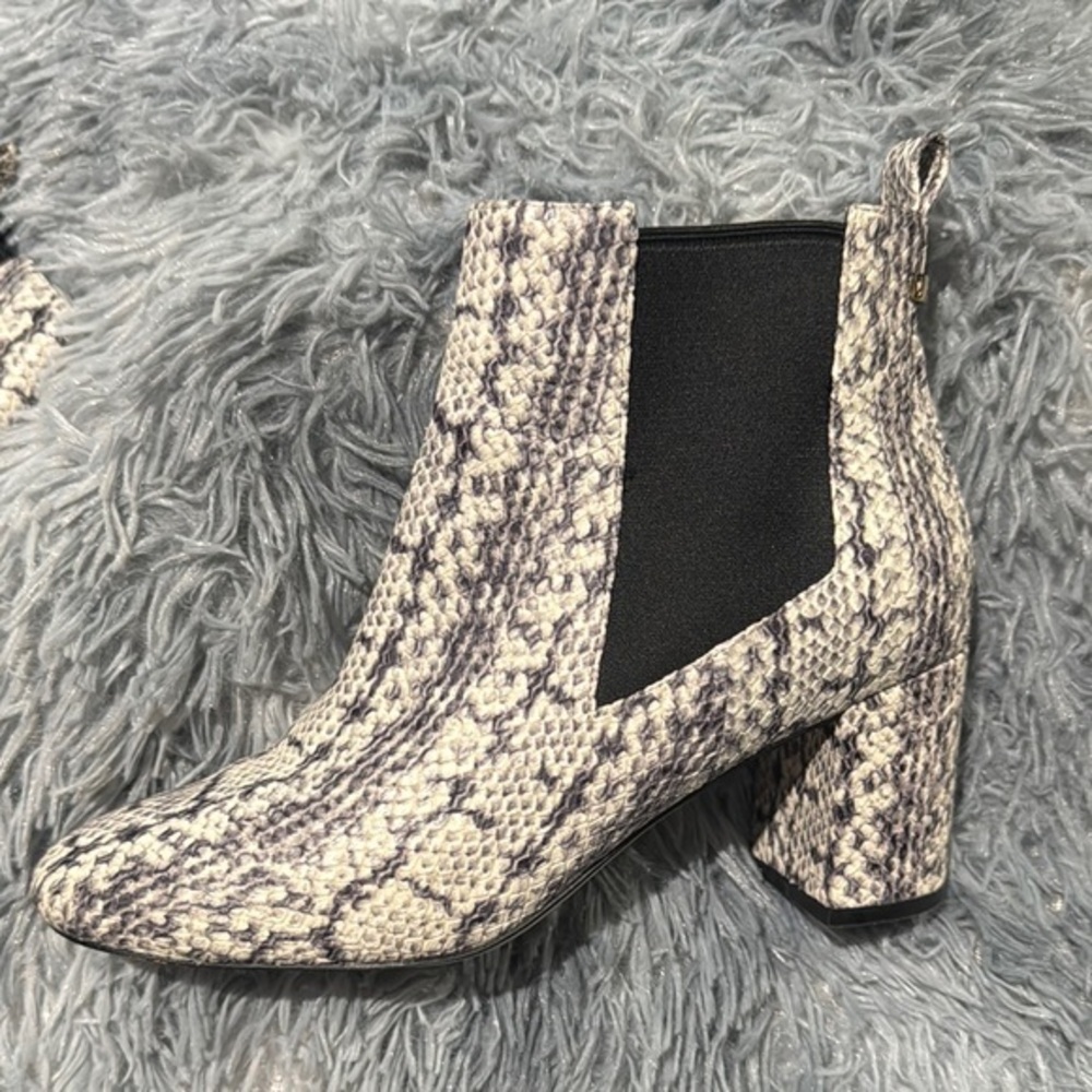 Cole Haan Gray Ankle Boots with Block Heel